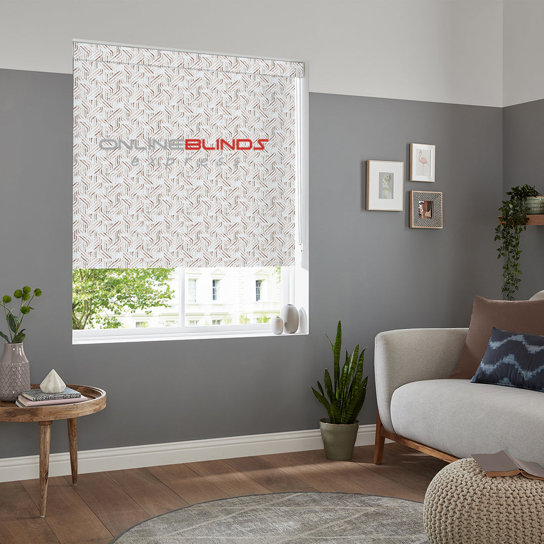 Simetric B/O Neutral - QuickFit No Drill Roller Blinds