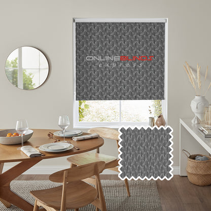 Simetric B/O Charcoal - QuickFit No Drill Roller Blinds