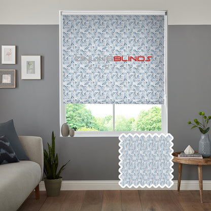 Simetric B/O Navy - QuickFit No Drill Roller Blinds