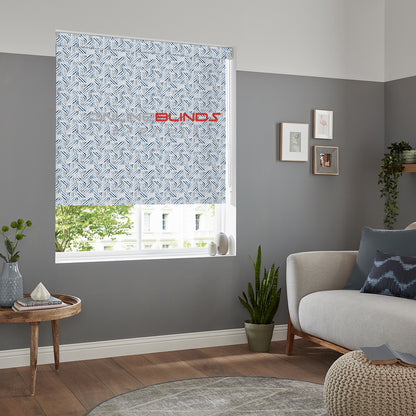 Simetric B/O Navy - QuickFit No Drill Roller Blinds
