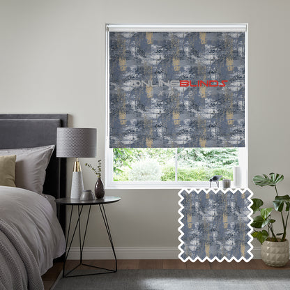 Adventure B/O Denim - QuickFit No Drill Roller Blinds