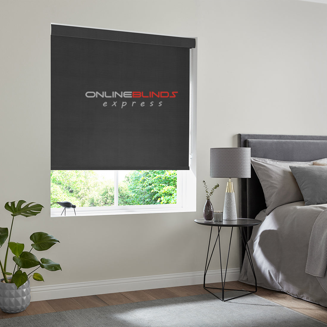 Freesia Slate - QuickFit No Drill Roller Blinds
