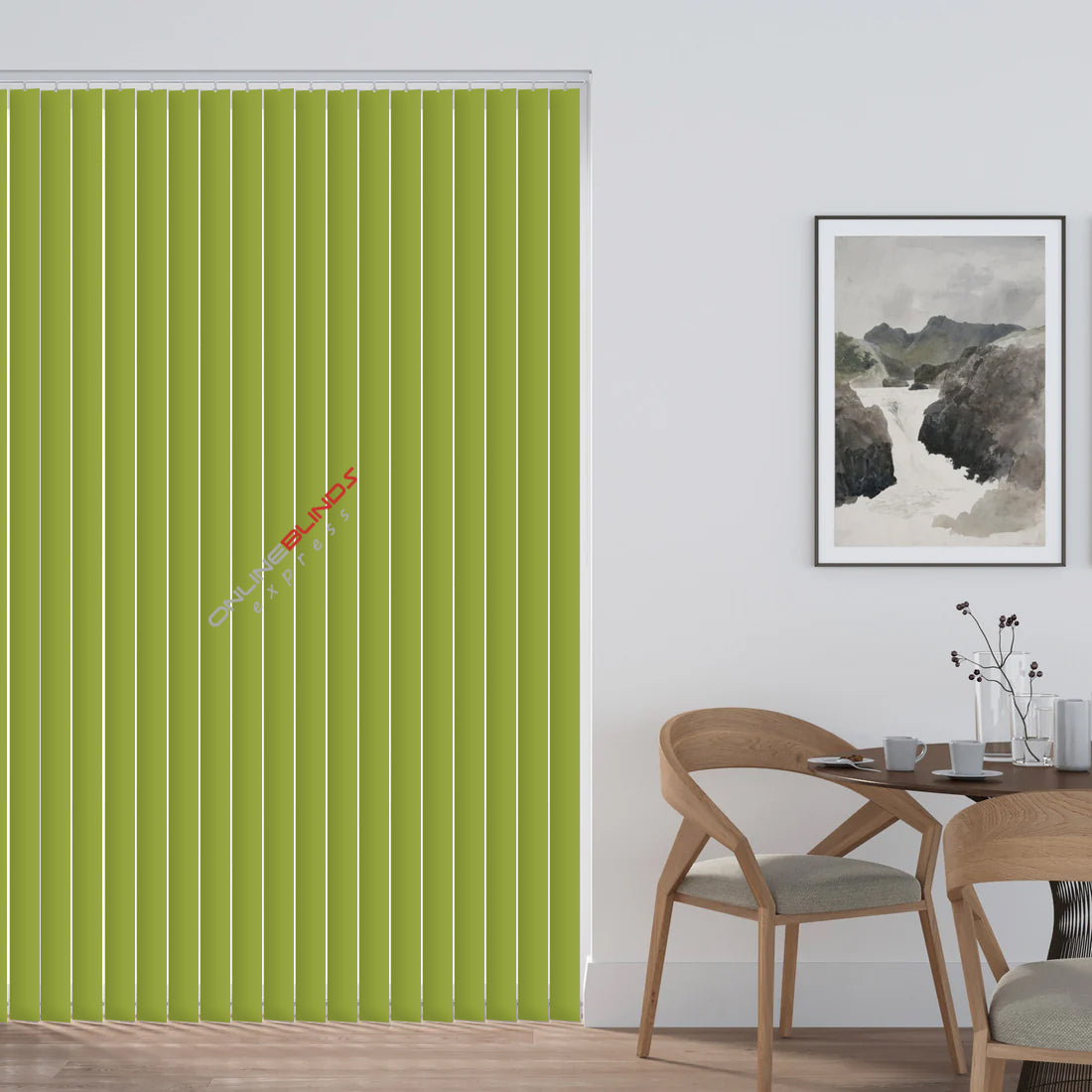 UNILUX LIME - PVC WATERPROOF BLACKOUT VERTICAL BLINDS