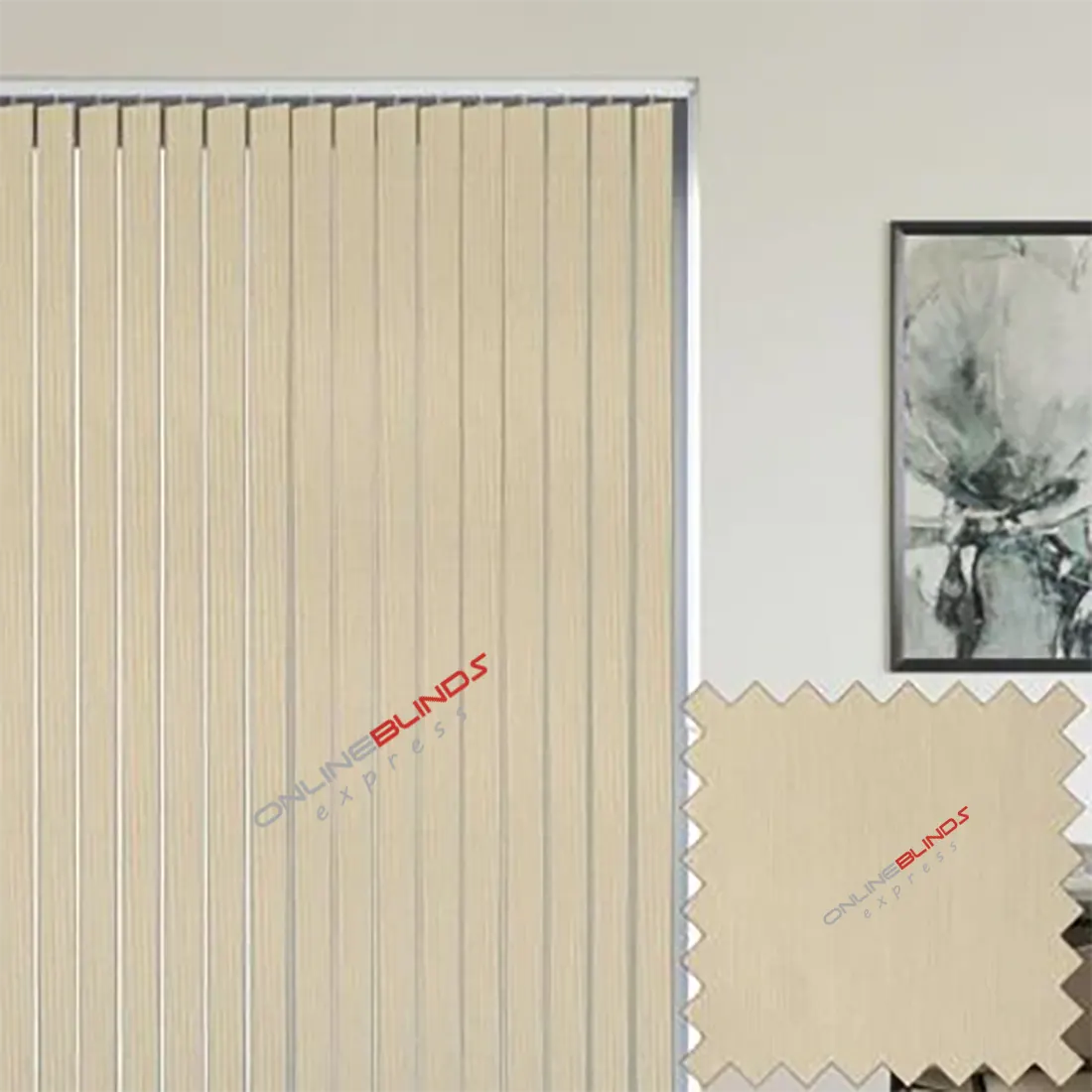 Unity Fog - Beige Vertical Blinds