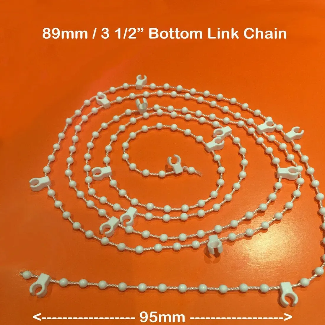 Vertical Blind Bottom Chain Beaded Clips