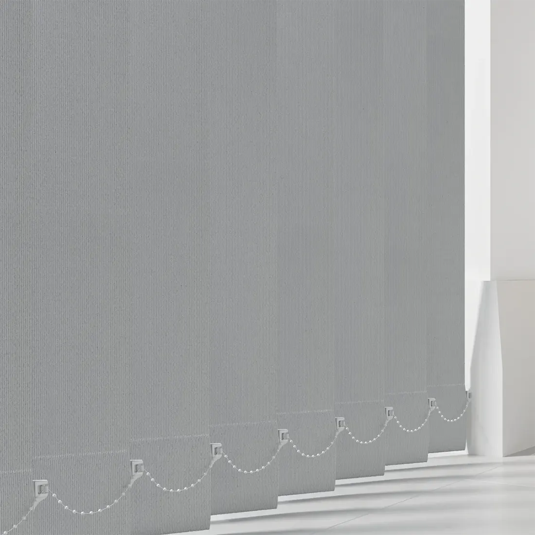AQUALUSH GREY - PVC Waterproof Blackout Vertical Blinds