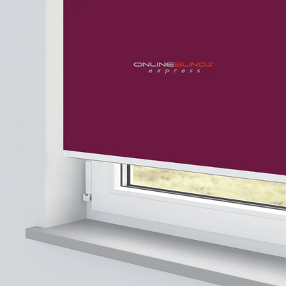 AQUALUSH RED MOTORISED ROLLER BLIND
