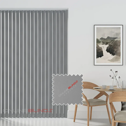 Aqualush Steel - PVC Waterproof Blackout Vertical Blinds