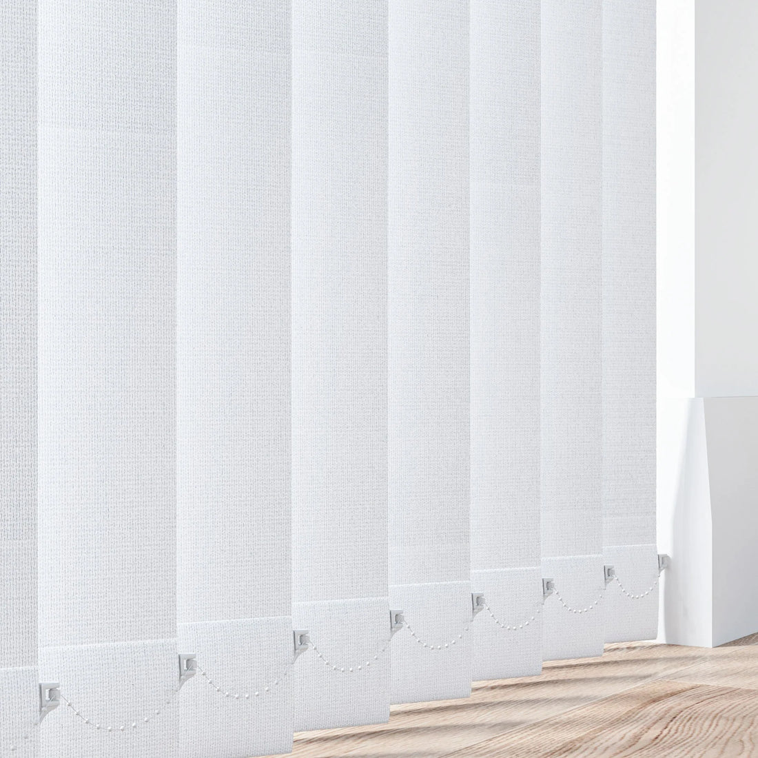 Aqualush White - PVC Waterproof Blackout Vertical Blinds