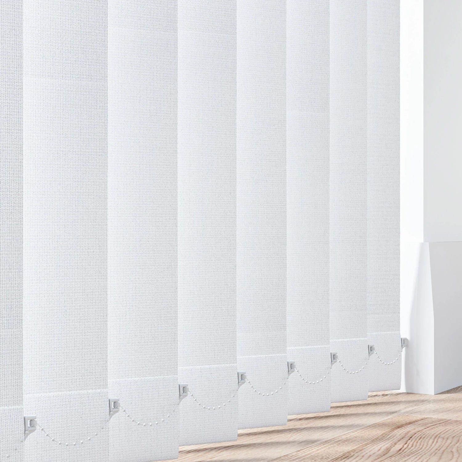 Aqualush White - PVC Waterproof Blackout Vertical Blinds