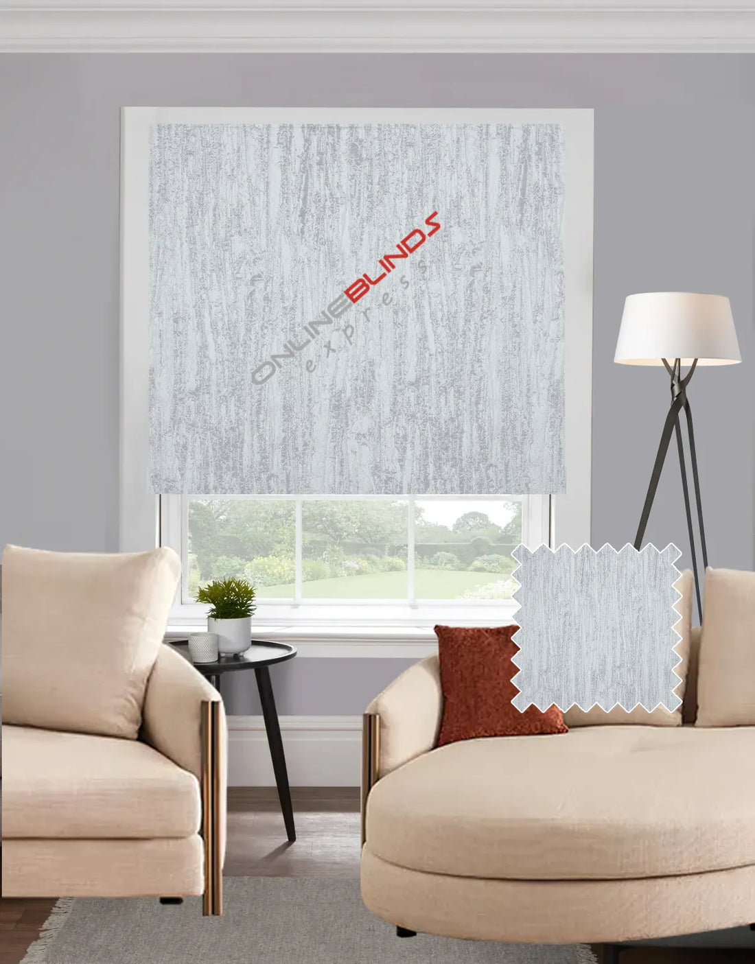 Bali White EB - Roman Blind