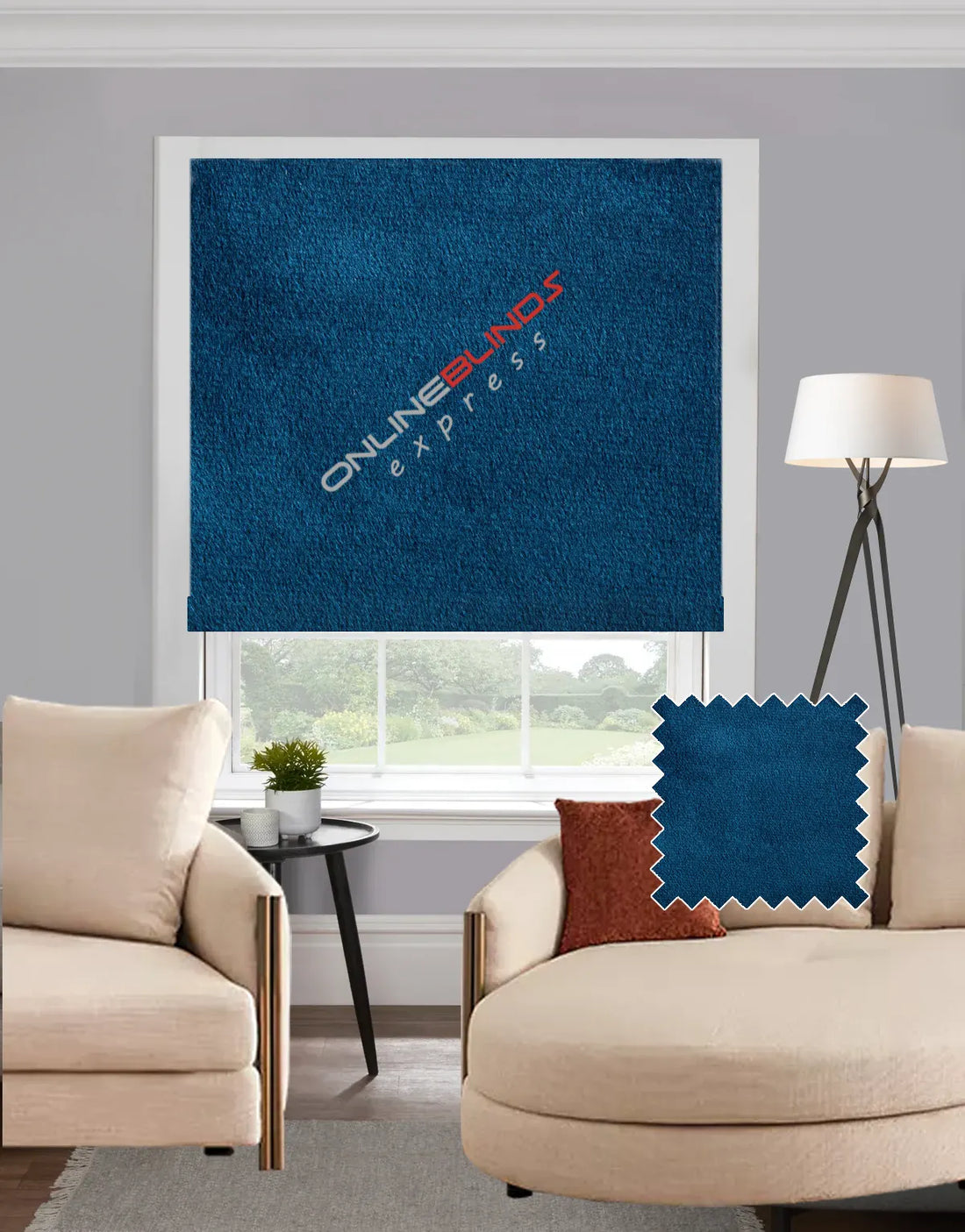 Bursa Blue EB - Roman Blind