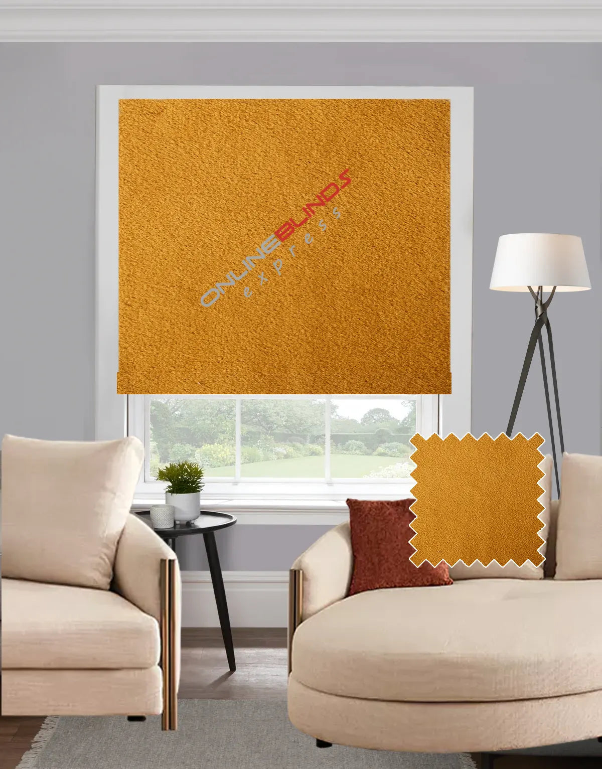 Bursa Mustard EB - Roman Blind - Online Blinds Express