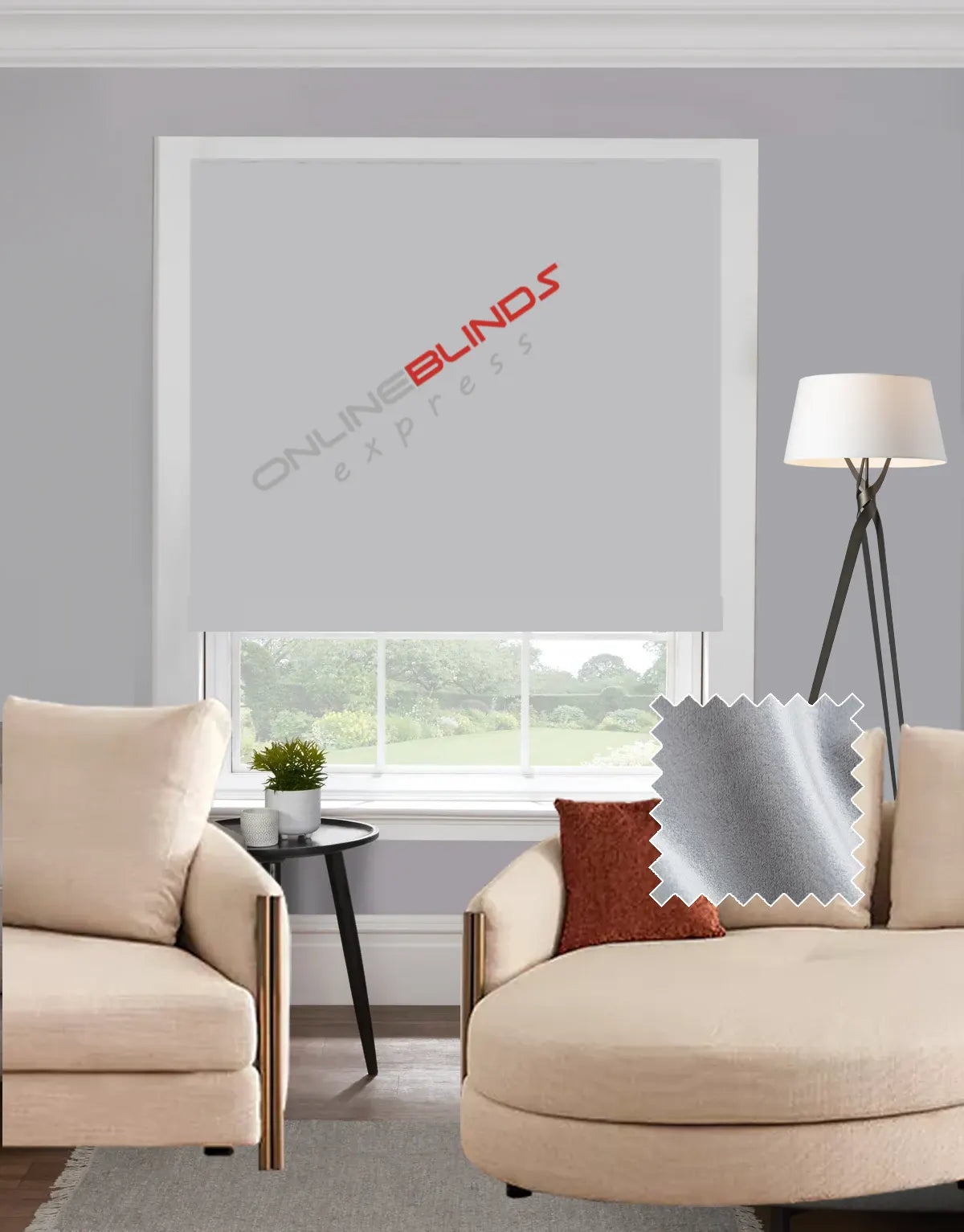 Bursa Silver EB - Roman Blind - Online Blinds Express