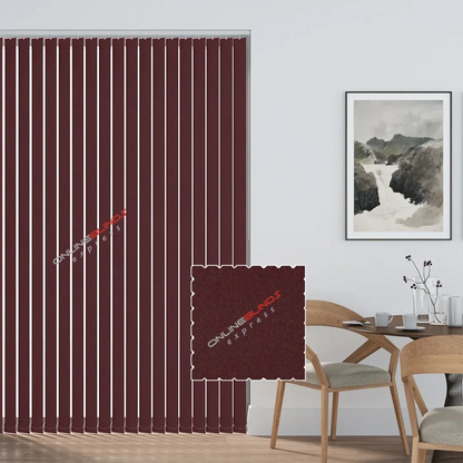 Cairo Burgandy - Blackout Vertical Replacement Slats