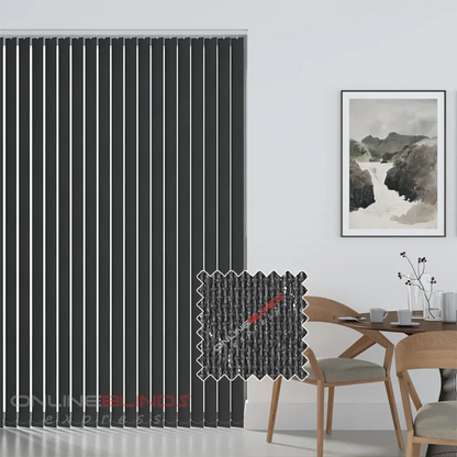Cairo Grey - Blackout Vertical Blinds