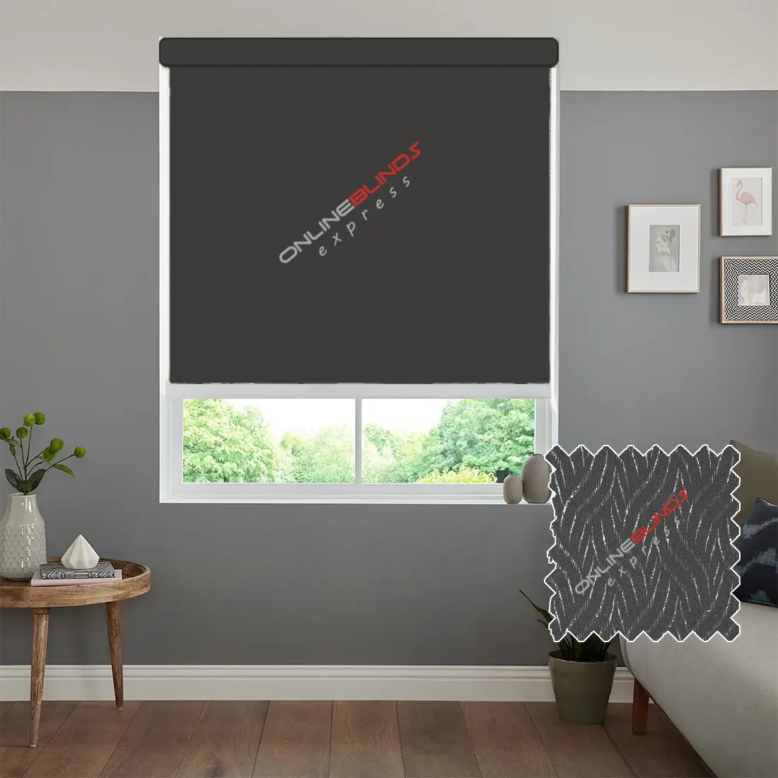 CAIRO GREY  MOTORISED ROLLER BLIND