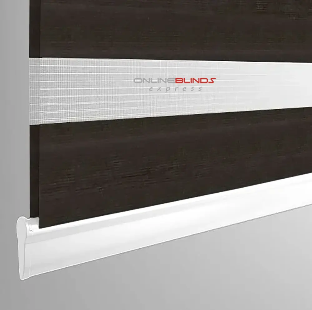 Cashmere Black Motorised Day and Night Blind