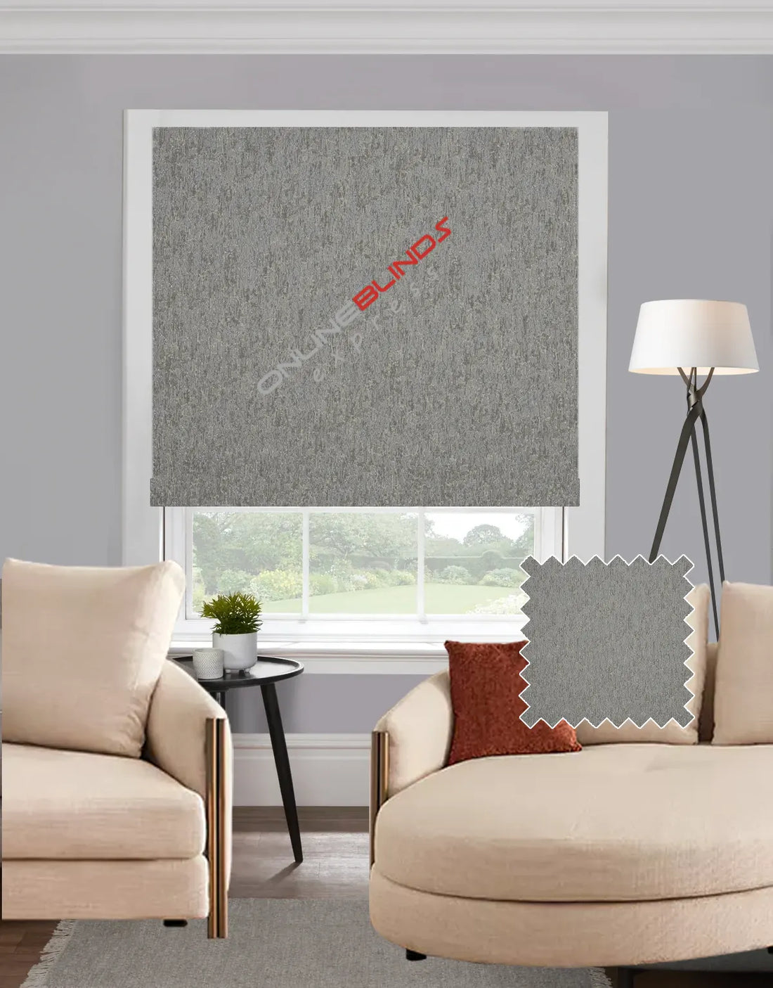 Celina Silver EB - Roman Blind