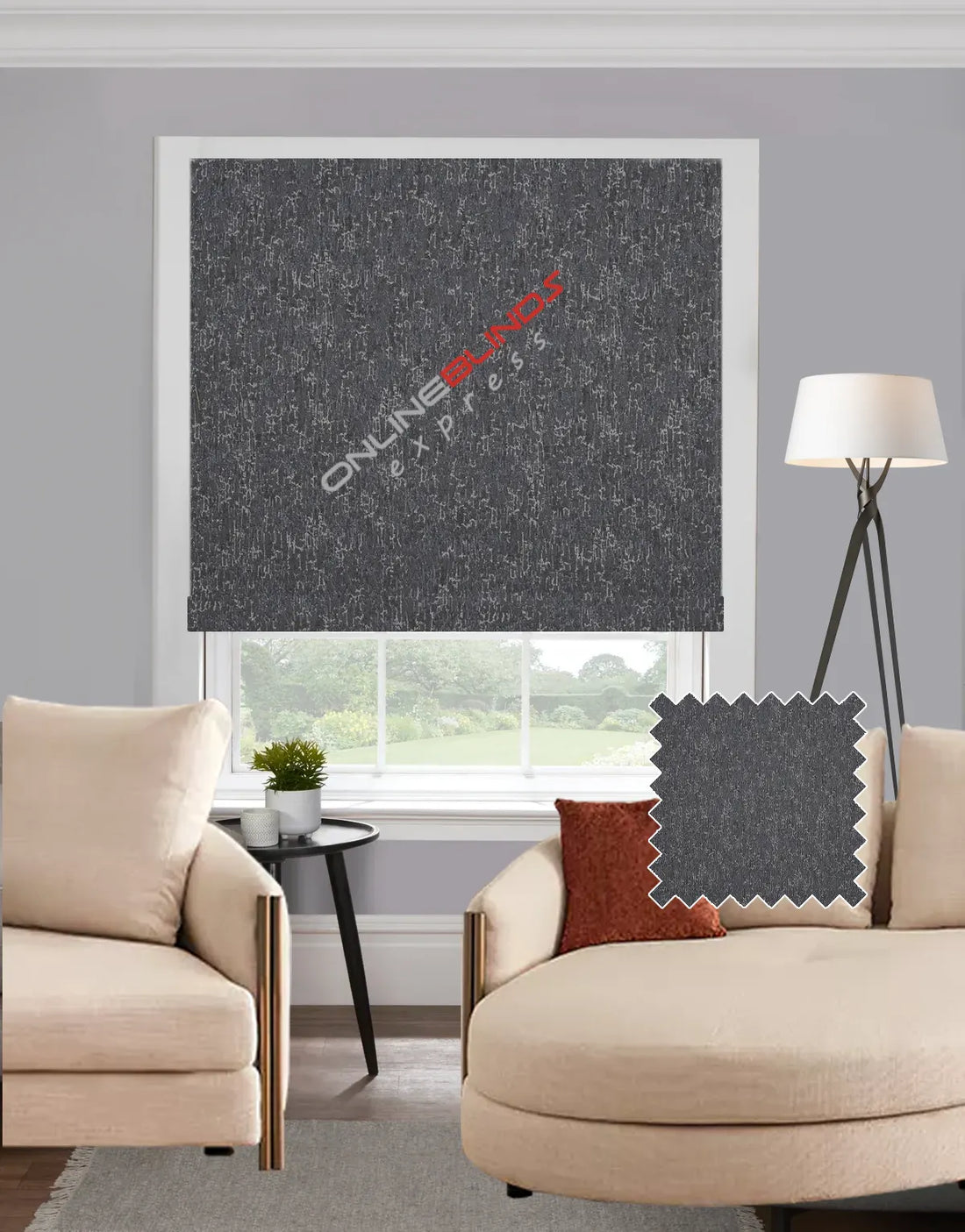 Celina Smoke EB - Roman Blind