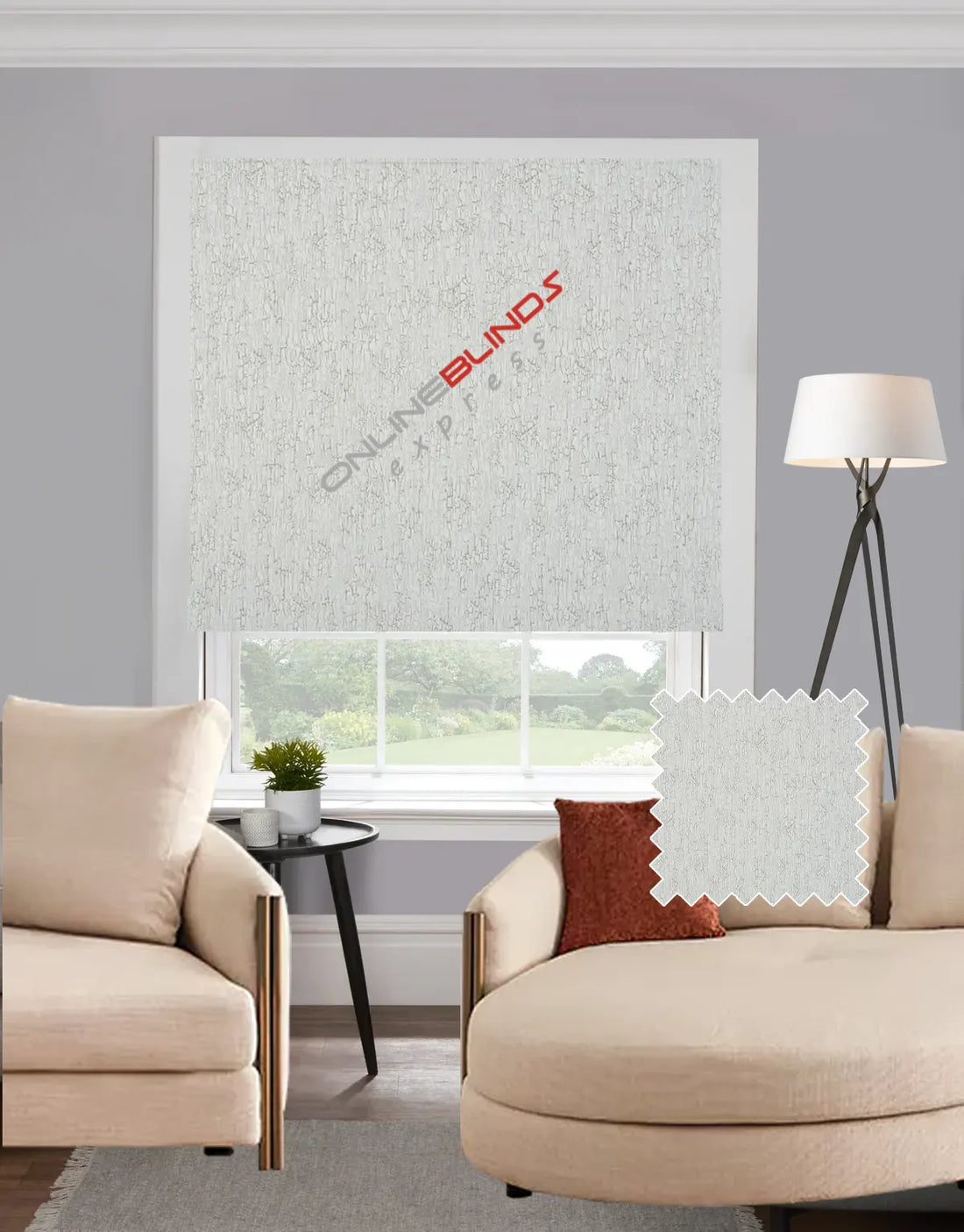 Celina White EB - Roman Blind