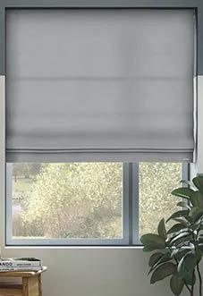 Faux Silk, Silver - Roman Blind