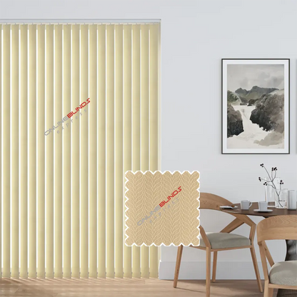 Feather Weave Beige - Vertical Blinds