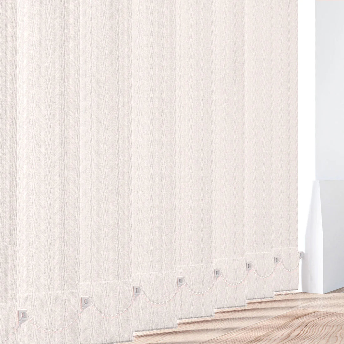 Feather Weave Chantilly - Pink Vertical Blinds