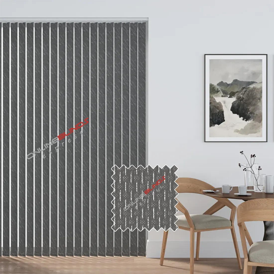 Fiesta Steel - PVC Waterproof Vertical Blinds