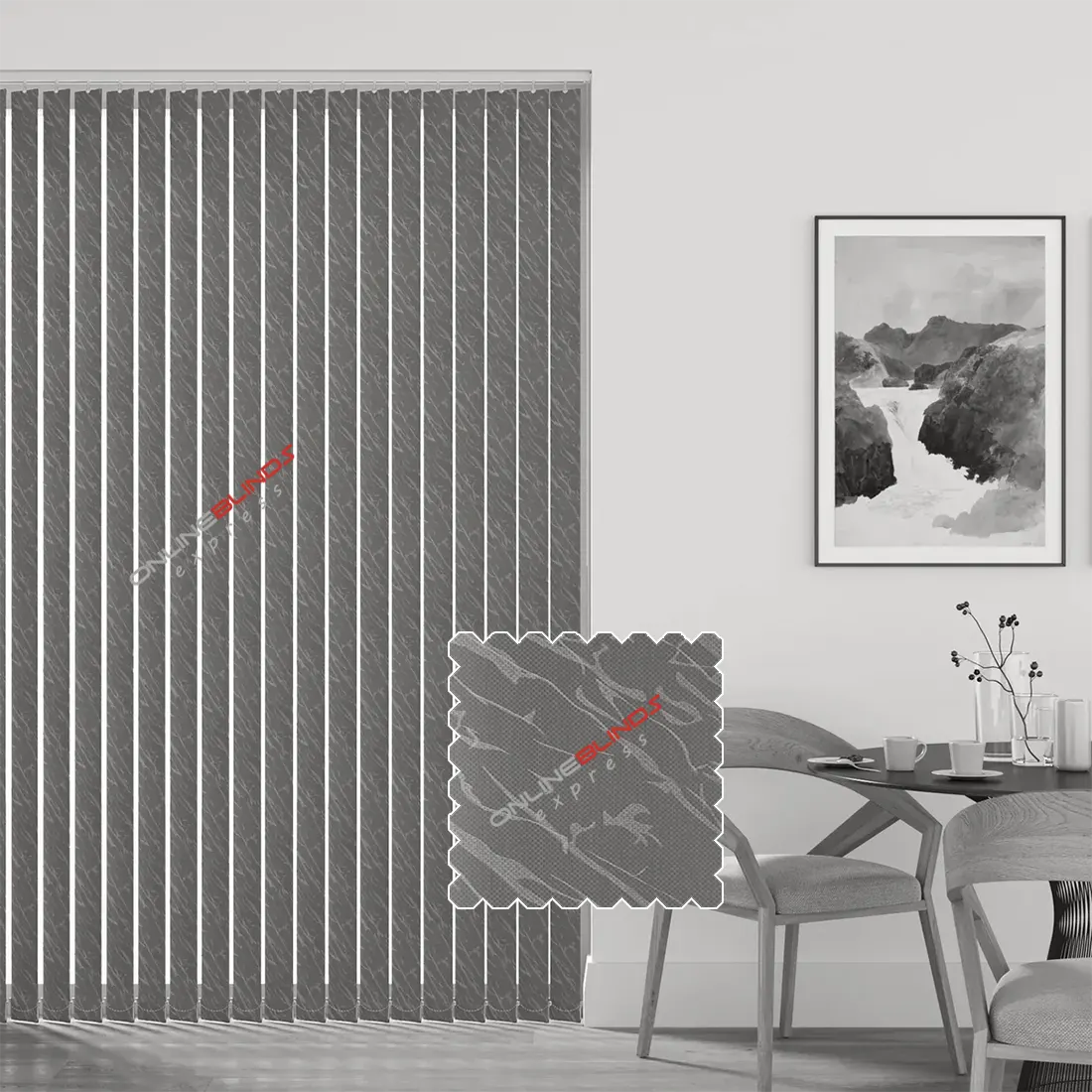 Fiesta Steel - PVC Waterproof Vertical Blinds