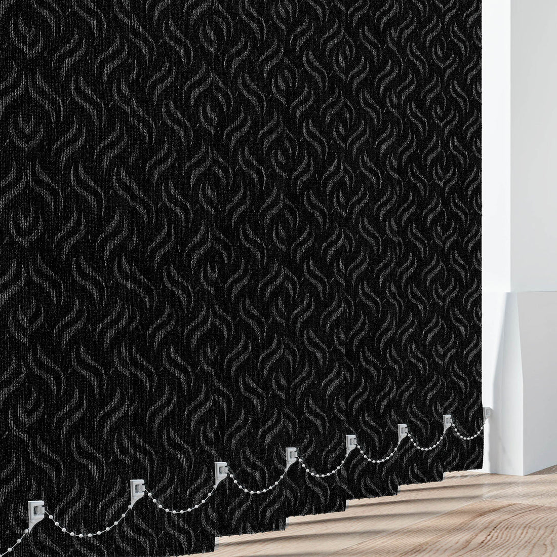 Gravity Black - PVC Waterproof Blackout Vertical Blinds