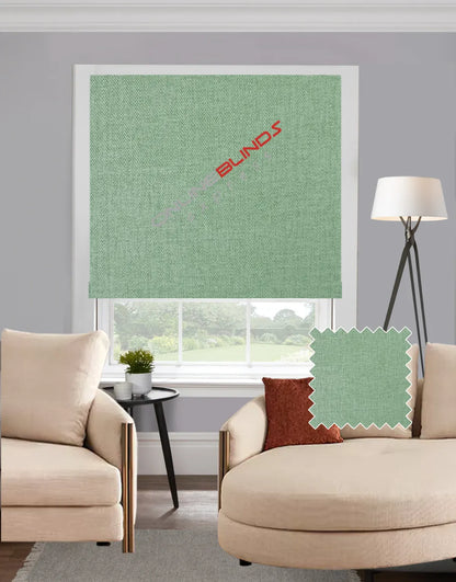 Herringbone Sage EB - Roman Blind