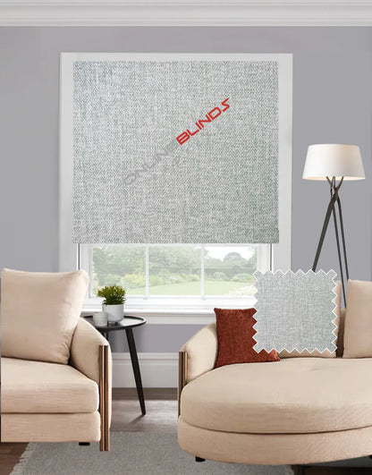 Herringbone Silver EB - Roman Blind