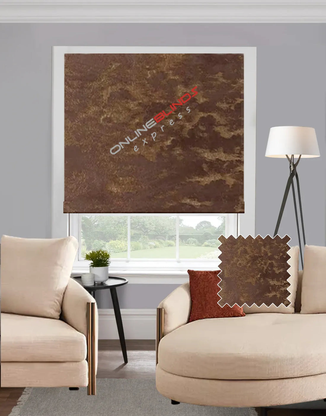 Izmir Dark Brown EB - Roman Blind