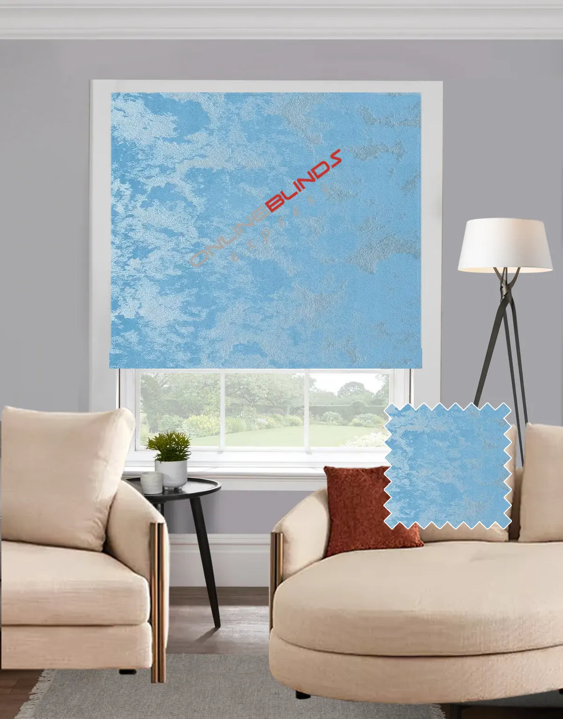 Izmir Mid-Blue EB - Roman Blind