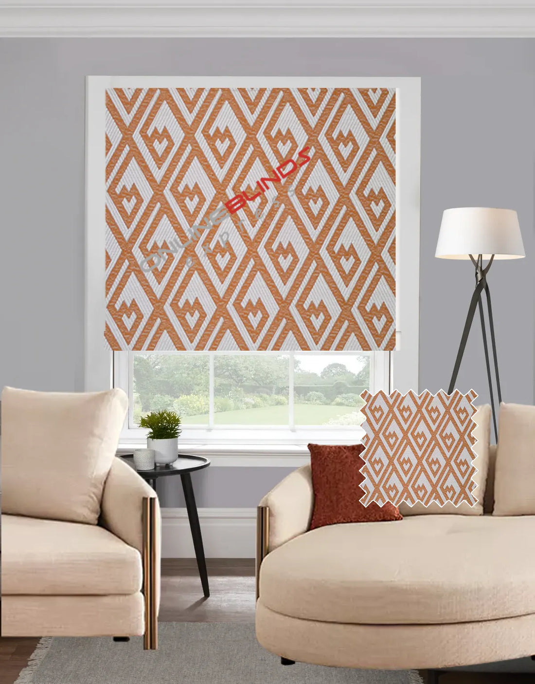 Kufic Terracotta EB - Roman Blind