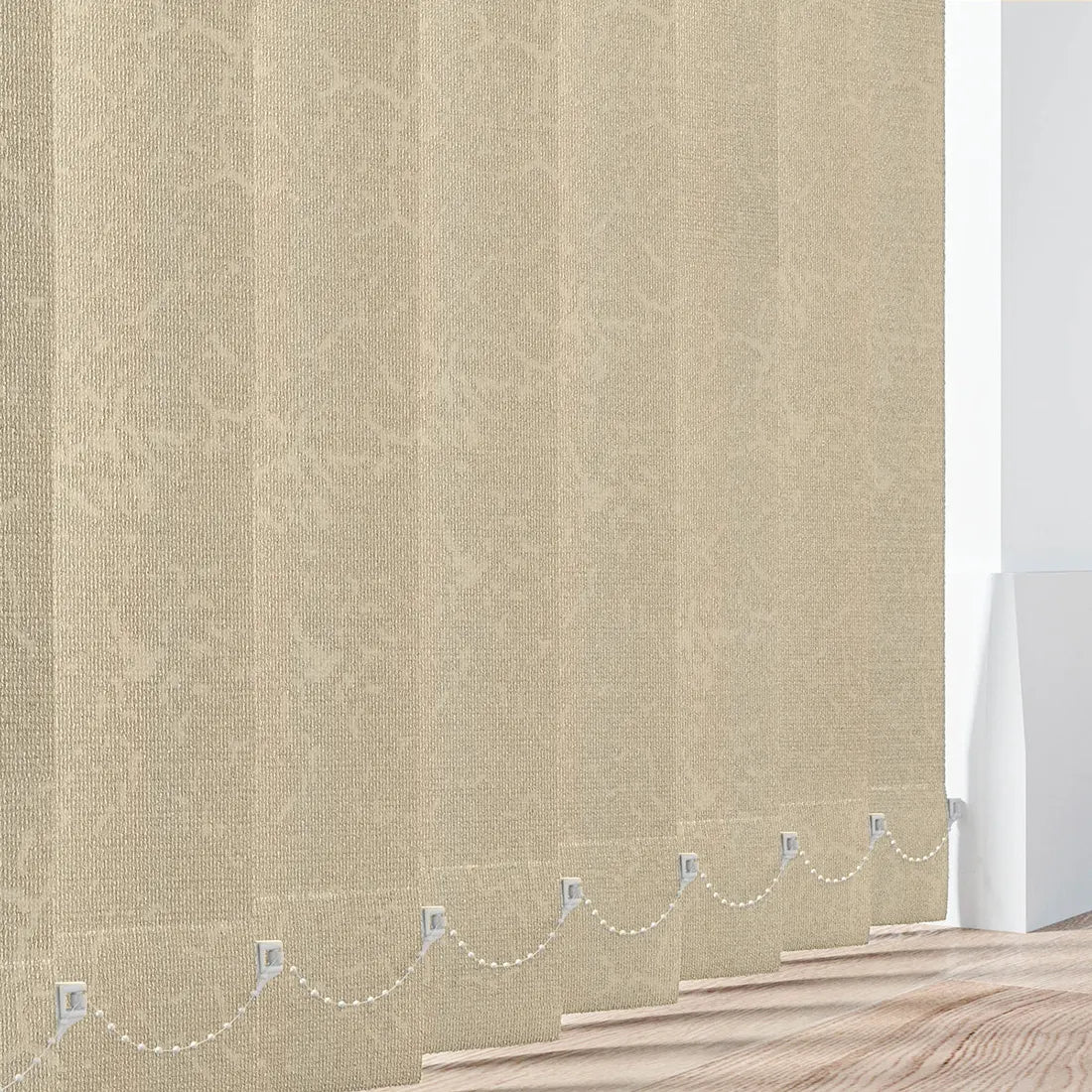 Lahore Ivory - PVC Waterproof Blackout Vertical Blinds