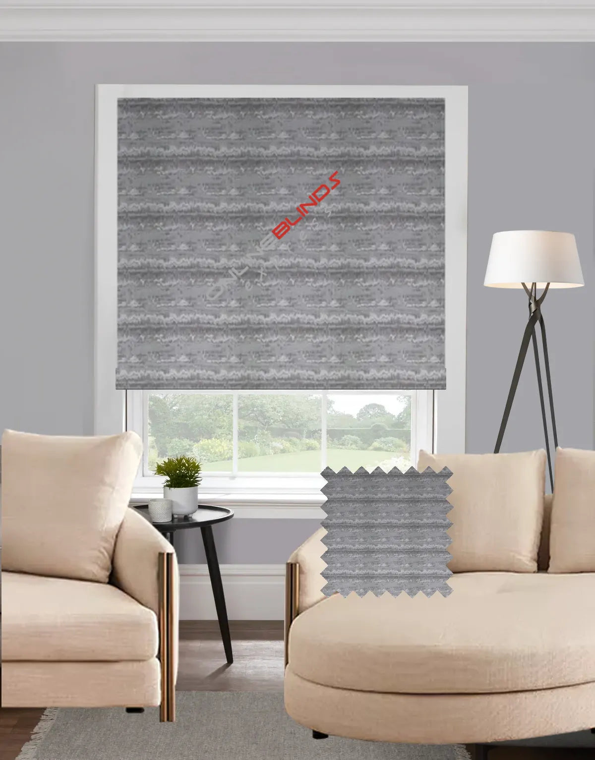 Lavico Grey EB - Roman Blind
