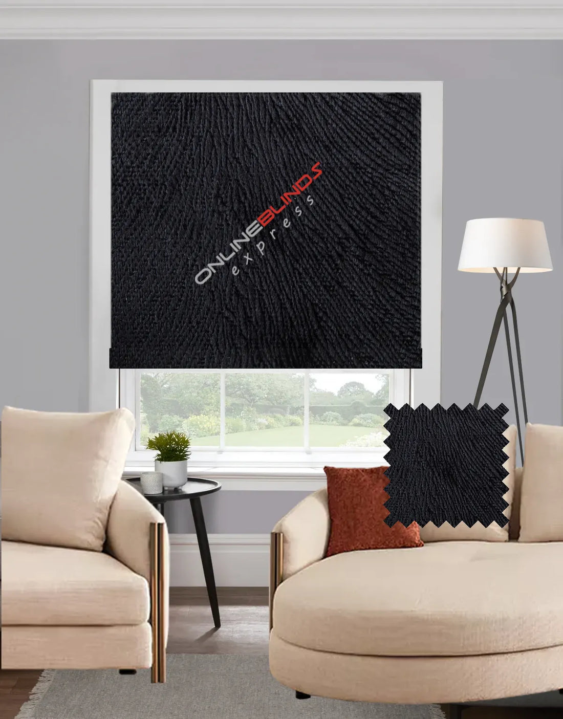 Mersin Black EB - Roman Blind