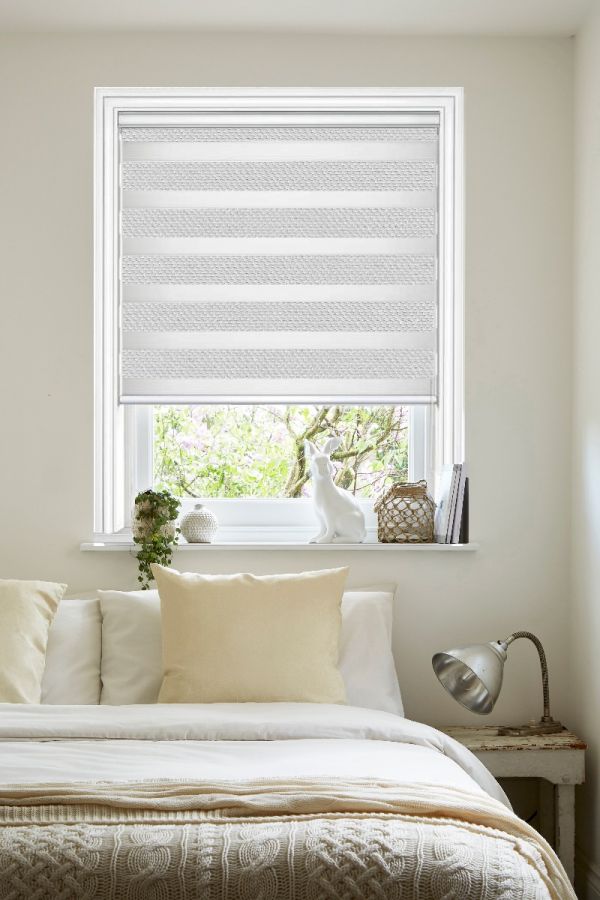 Dimout Rome Silver Motorised Day and Night Blind