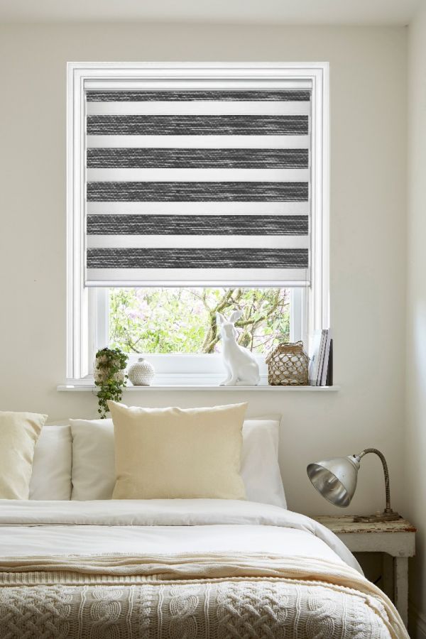 Soft Tracey Black Motorised Day and Night Blinds