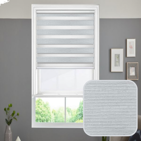 Cashmere White Motorised Day and Night Blind