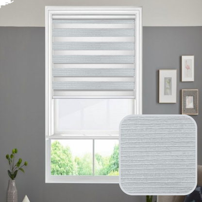 Cashmere White Motorised Day and Night Blind