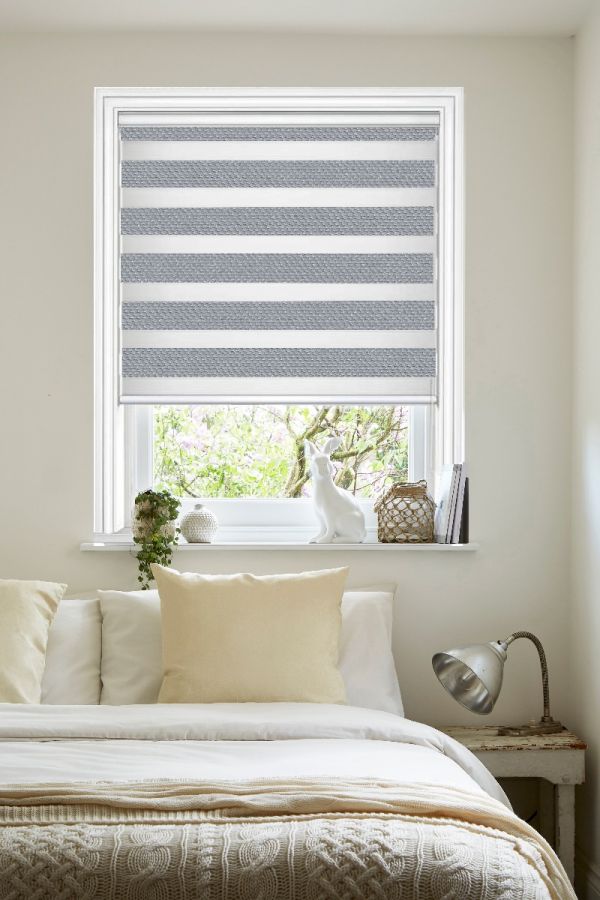 Blackout Pitch Grey - Motorised Day and Night Blind