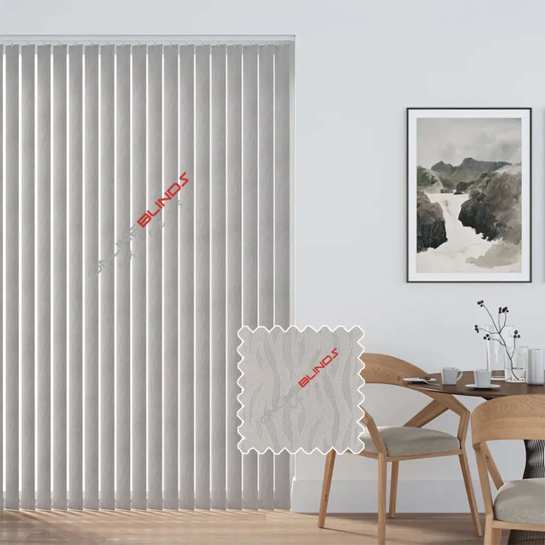 Oasis Grey - Vertical Blinds
