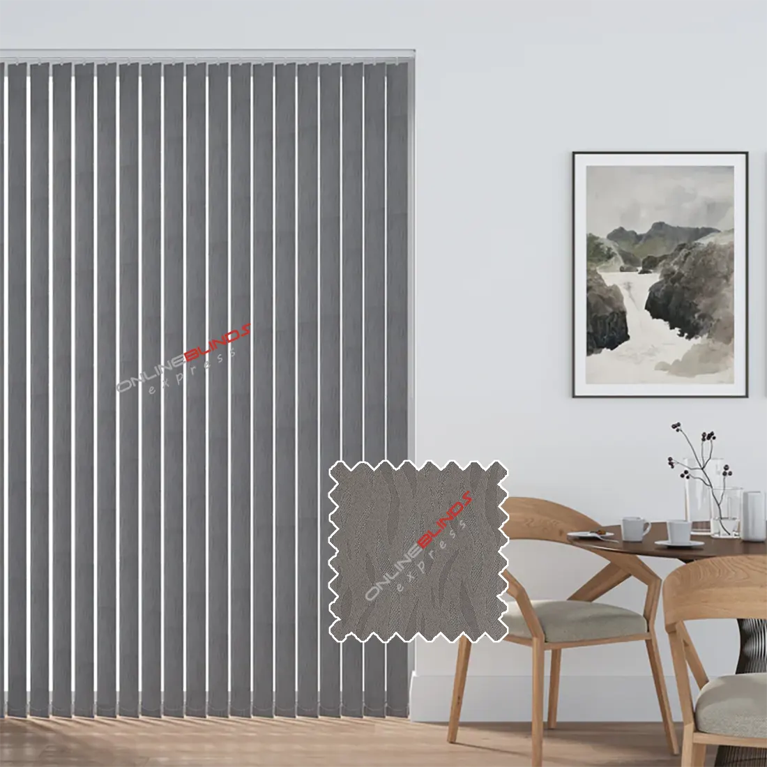 Oasis Rock - Grey Vertical Blinds