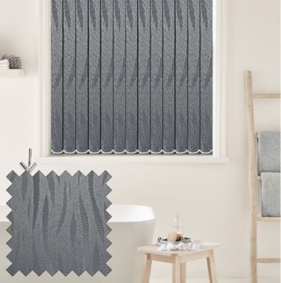 Oasis Charcoal - Grey Vertical Blinds