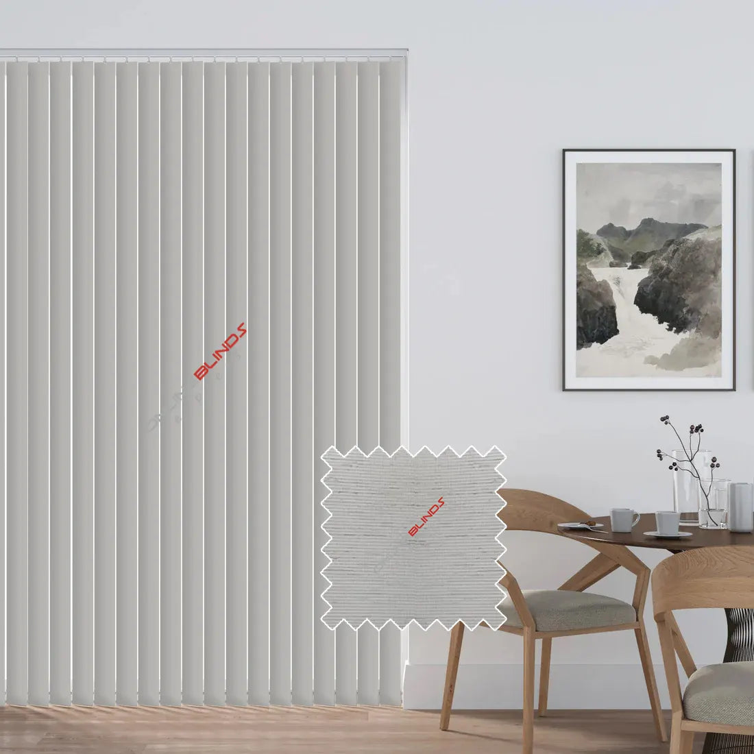 PLAZA STEEL – PVC WATERPROOF BLACKOUT VERTICAL BLINDS