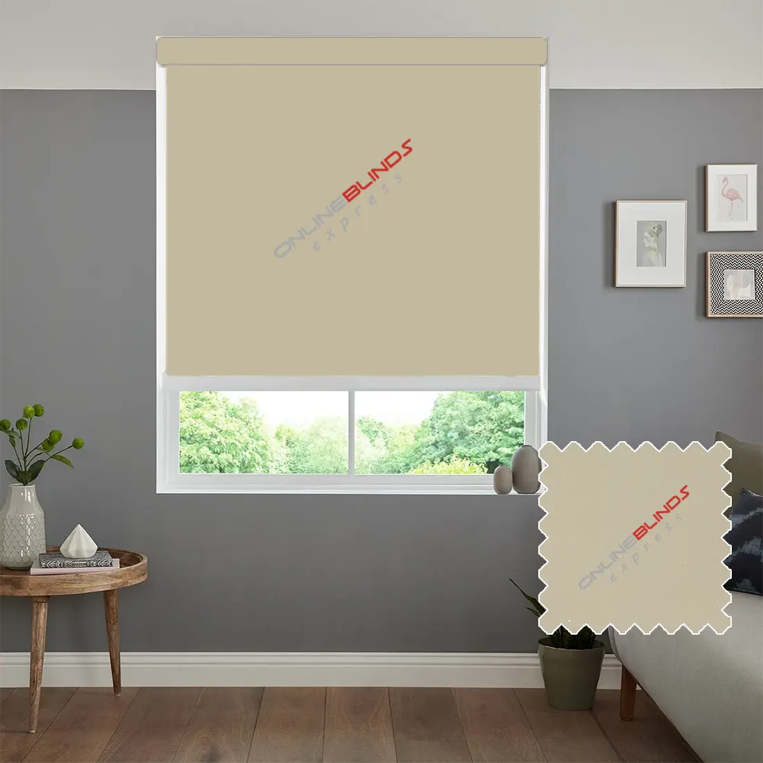 RITA CREAM - BLACKOUT ROLLER BLIND