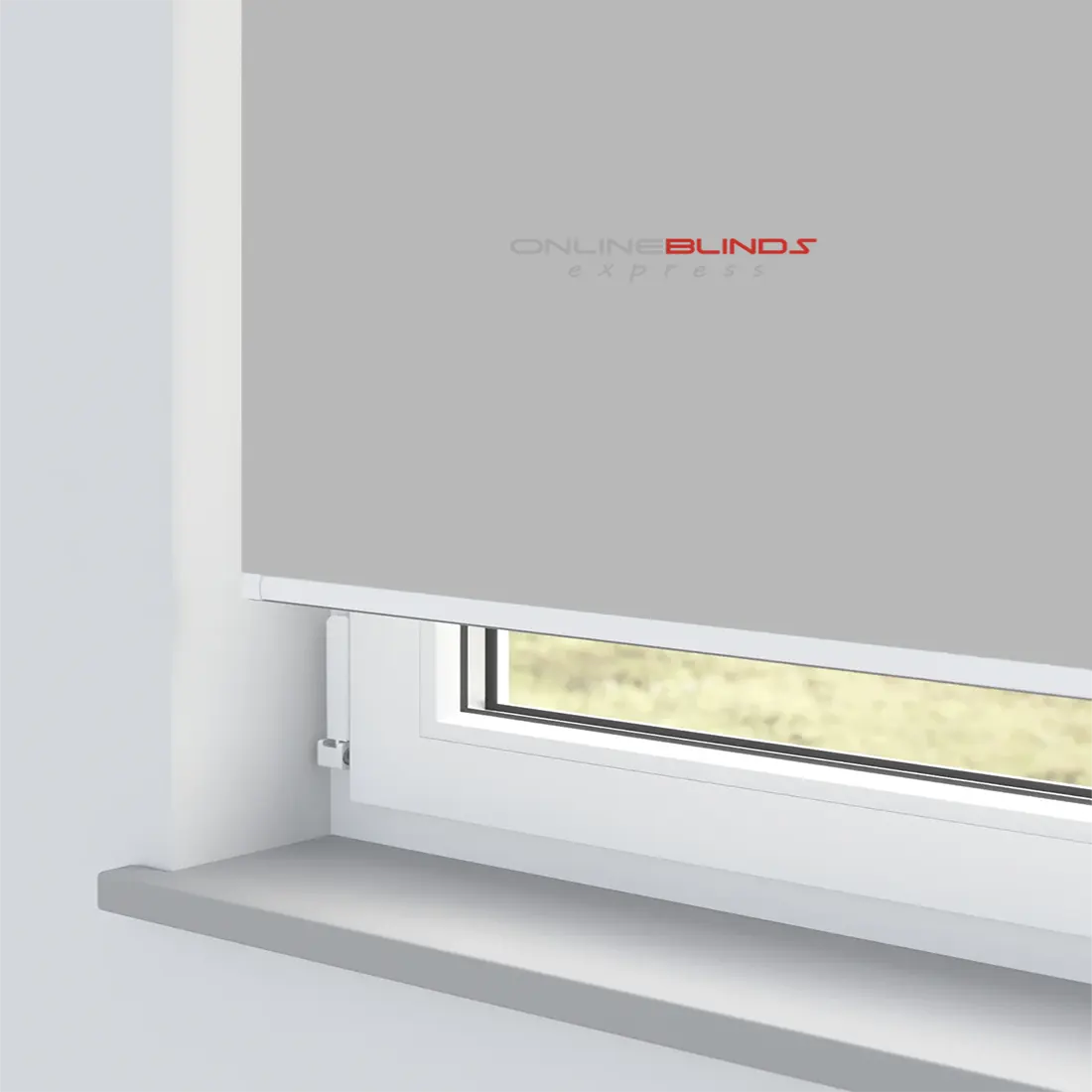 AQUALUSH GREY MOTORISED ROLLER BLIND